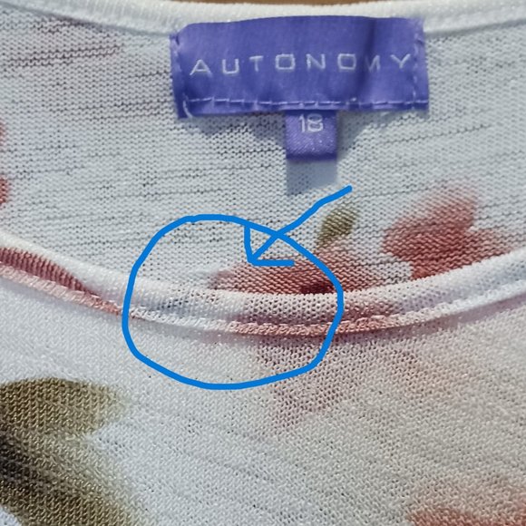 Flatering SUMMERY NO IRON easy wear blush floral knit 3/4 sleeve layered Sz 18 - Picture 8 of 8